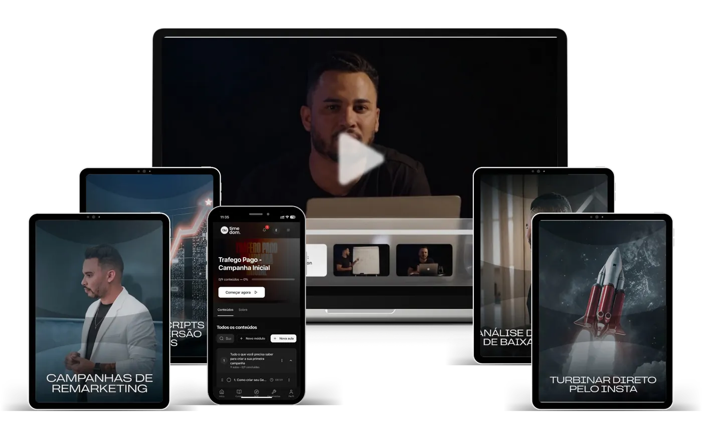 Todos os entregáveis do Tráfego Pago: Primeira Campanha em múltiplos dispositivos